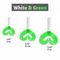 Твистер Helios Credo Double Tail 3,54&quot;/9 см White &amp; Green 5шт. (HS-28-016)