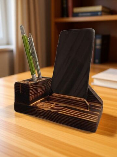 Подставка деревянная для визиток, телефона