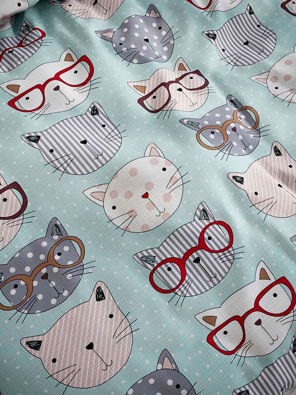 Пододеяльник бязь Сказка "Стиляги (мята)" 1,5-спальный на молнии 145x205 см