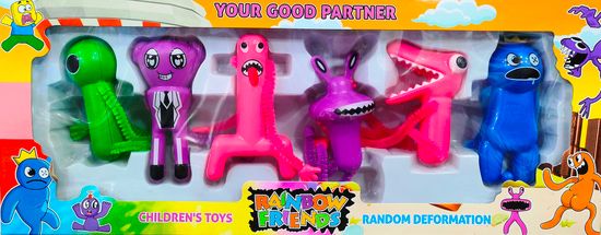 Набор фигурок Радужные друзья 6в1 с подсветкой