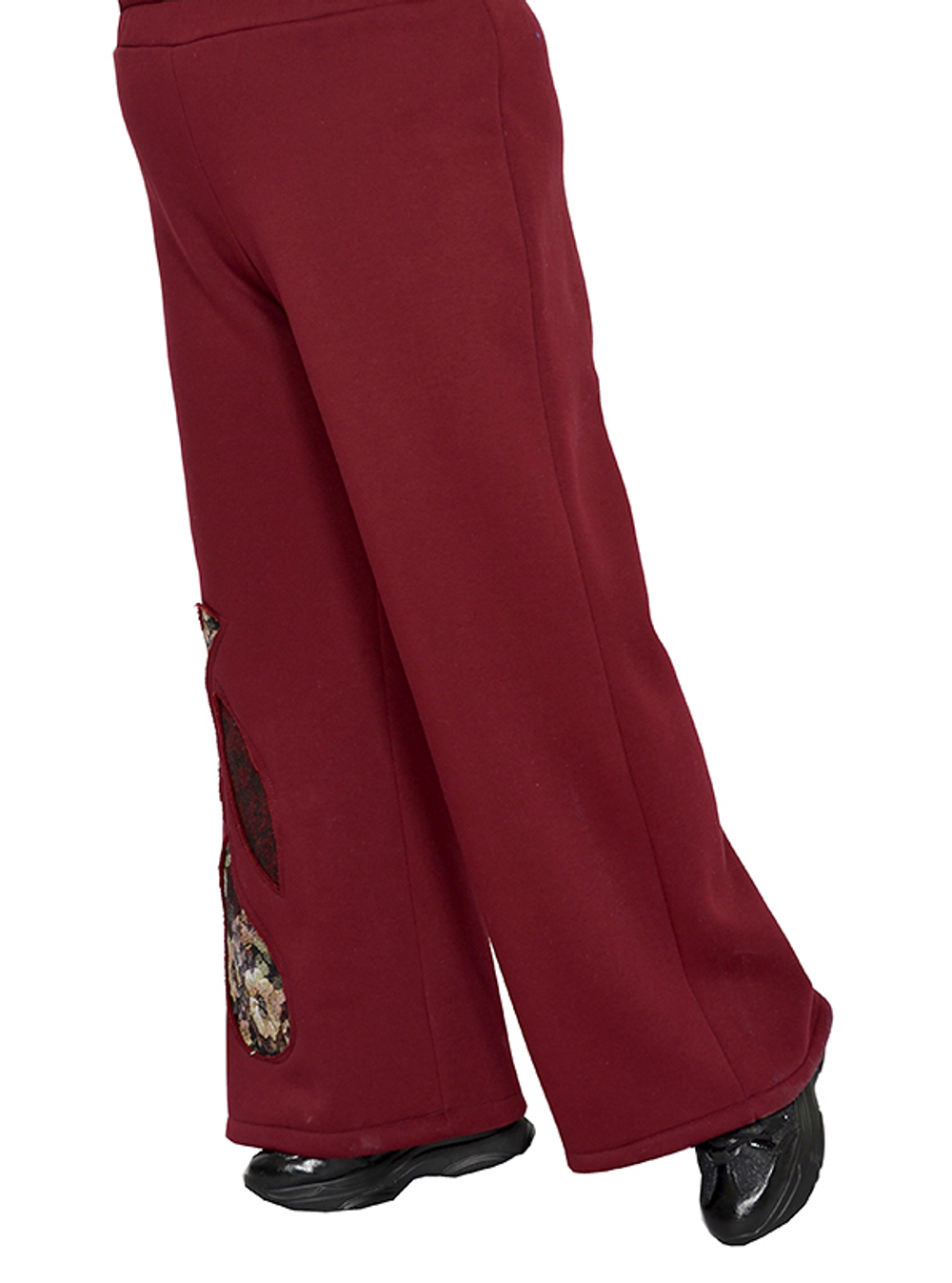 Брюки широкие из футера с начесом Любава