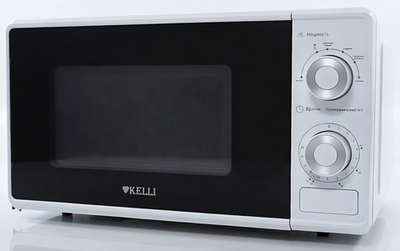 Микроволновая печь KELLI KL-5051 V - 20 л, функция разморозки, подсветка, таймер, 6 реж. приготов. мощность 700 Вт, БЕЛЫЙ