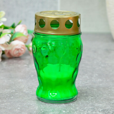 Лампада D8см стеклянная микс