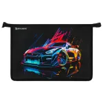 Папка для труда 2 отделения А4 на молнии, рисунок на пластике Brauberg Neon drift