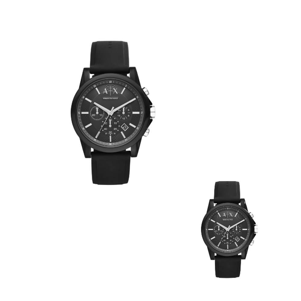 ARMANI EXCHANGEAE Wrist Watch Quartz Movement Silicone Strap Black Dial Men"s Watches Darth Vader Gift Box