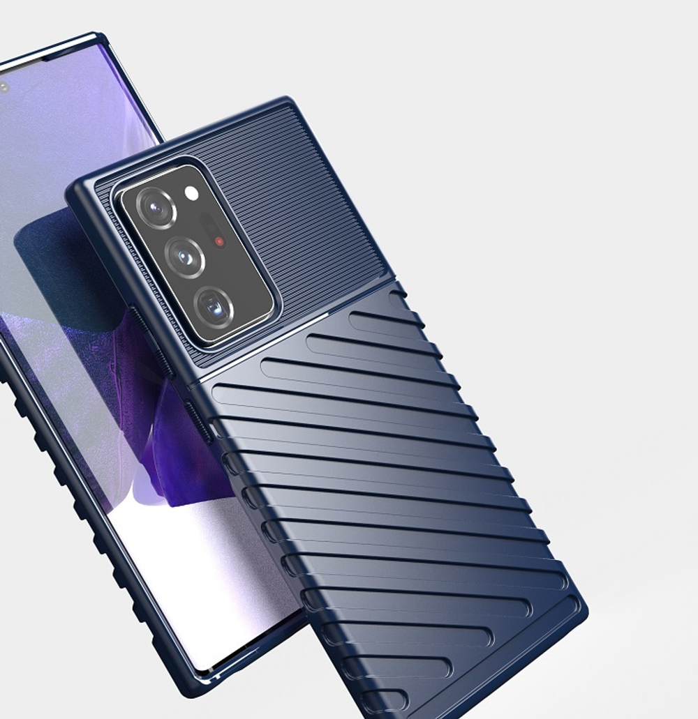 Чехол синего цвета на телефон Samsung Galaxy Note 20 Ultra, высокий уровень защиты, серия Onyx от Caseport