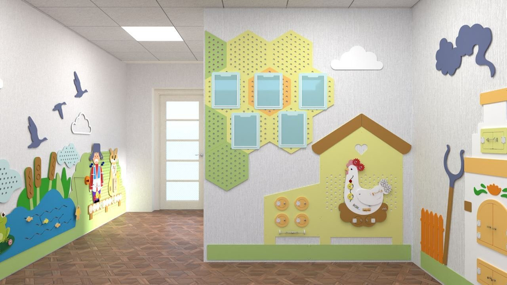 Набор декоративно-развивающих панелей Деревенька