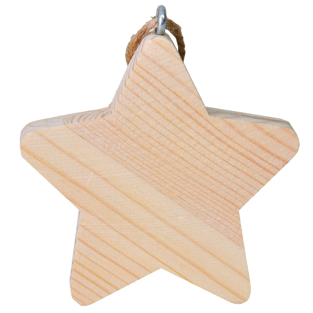 Набор елочных украшений в форме звезды из массива сосны