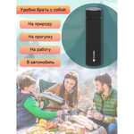 Термос нерж, 0.48 л, Daniks, колба нерж, с датчиком, чер, SL-155H-black soft