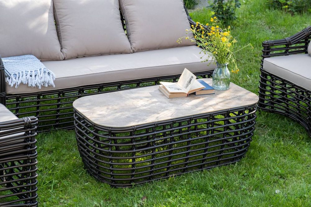 "Ницца" лаунж-зона из искусственного ротанга, цвет бронзовый