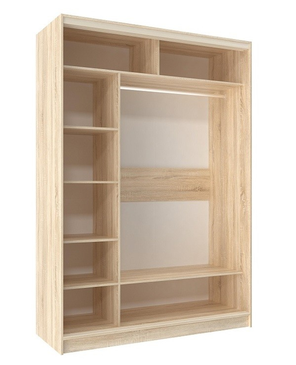 Шкаф-купе двухдверный 1600 Домашний Дуб Сонома