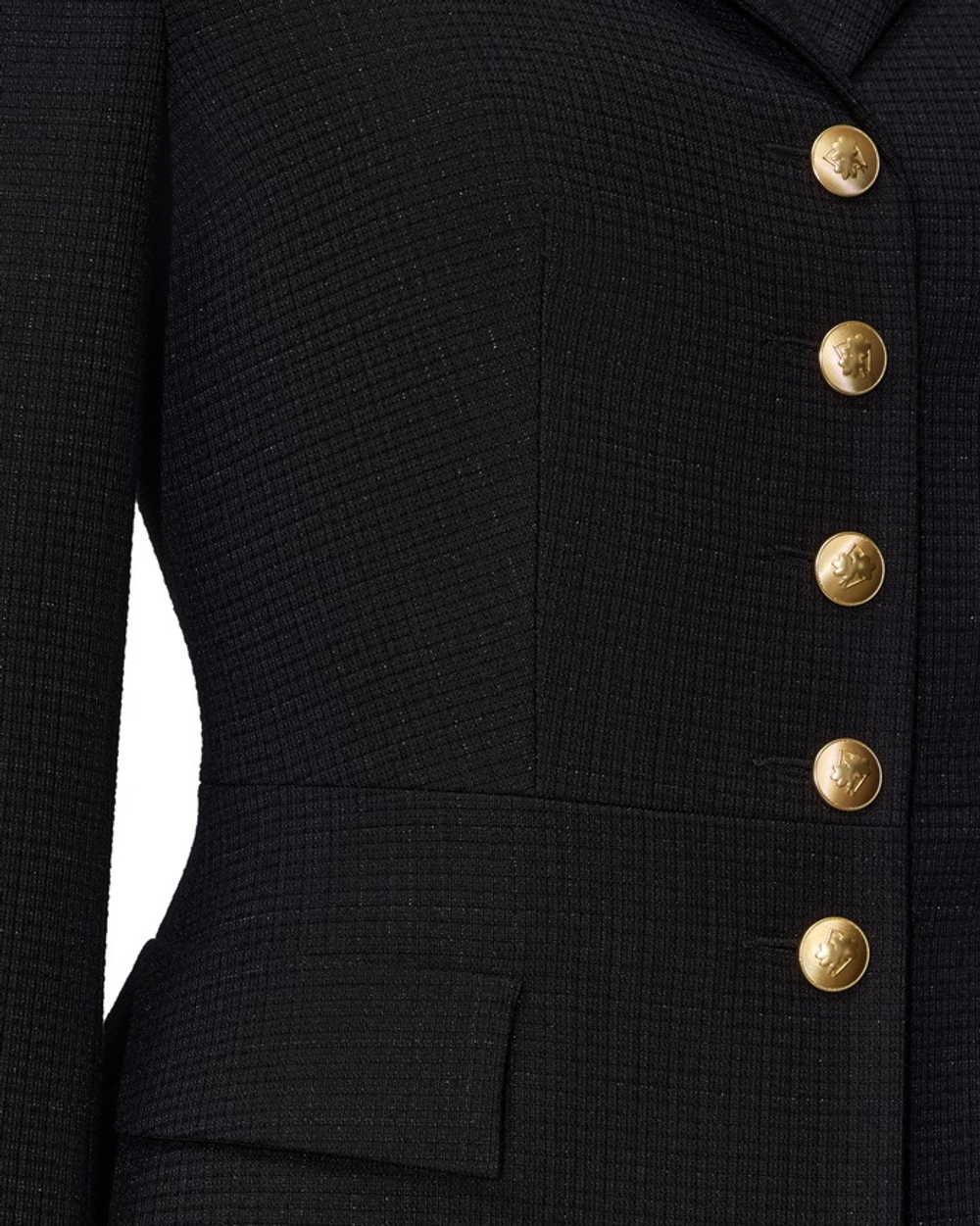 Жакет отрезной по талии из полутвида