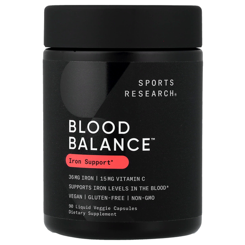 Sports Research, Blood Balance™, 90 растительных капсул с жидкостью