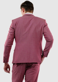 Мужской костюм тройка (малиновый) А104