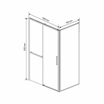 Душевой уголок Vincea Slim Soft VSR-1SS8015CLB 150х80 стекло прозрачное/профиль черный