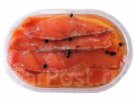 Кижуч ломтики слабой соли в масле 400 г.