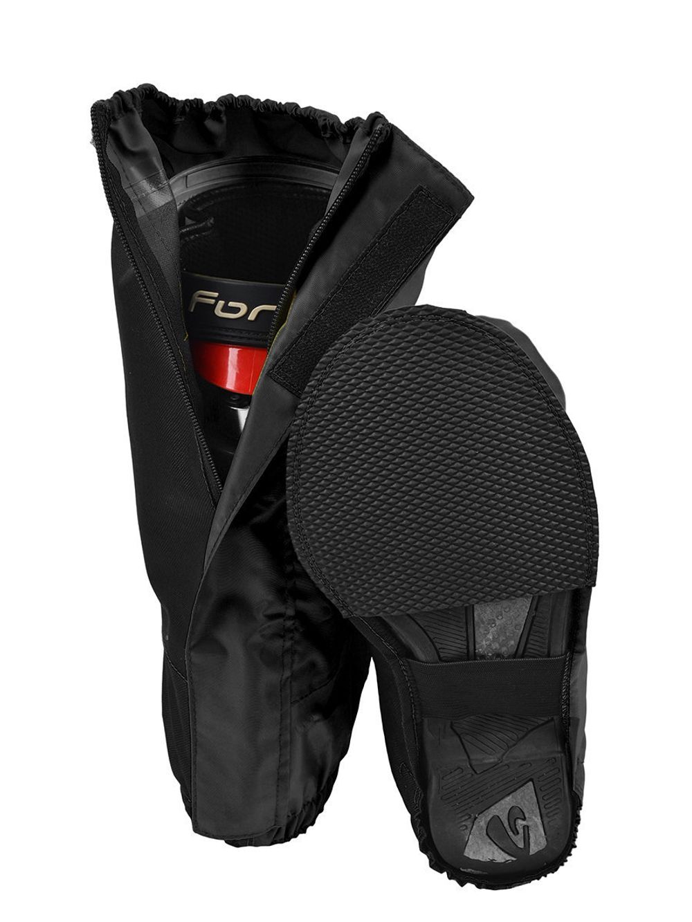 Дождевые бахилы Rain Boots / Открытая подошва / Черный