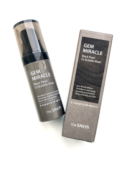 THE SAEM Black Pearl Маска кислородная с экстрактом жемчуга Gem Miracle Black Pearl O2 Bubble Mask