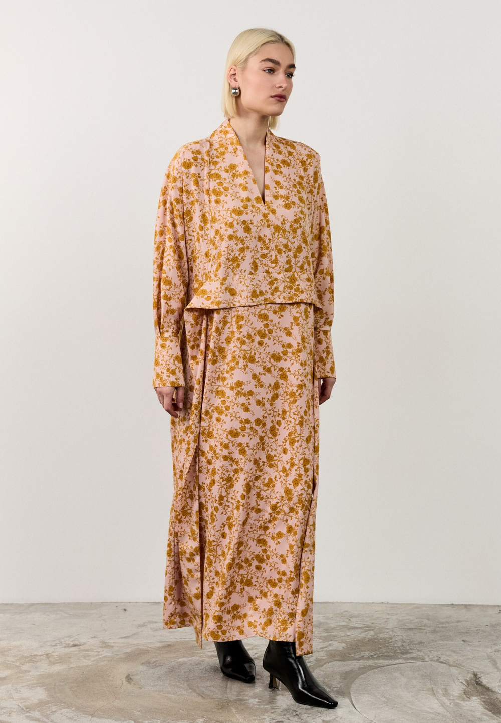 Платье макси цветок