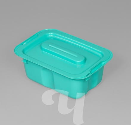 Ванночка для дезинфекции 1 л Бирюзовый закругленные края, 604-388