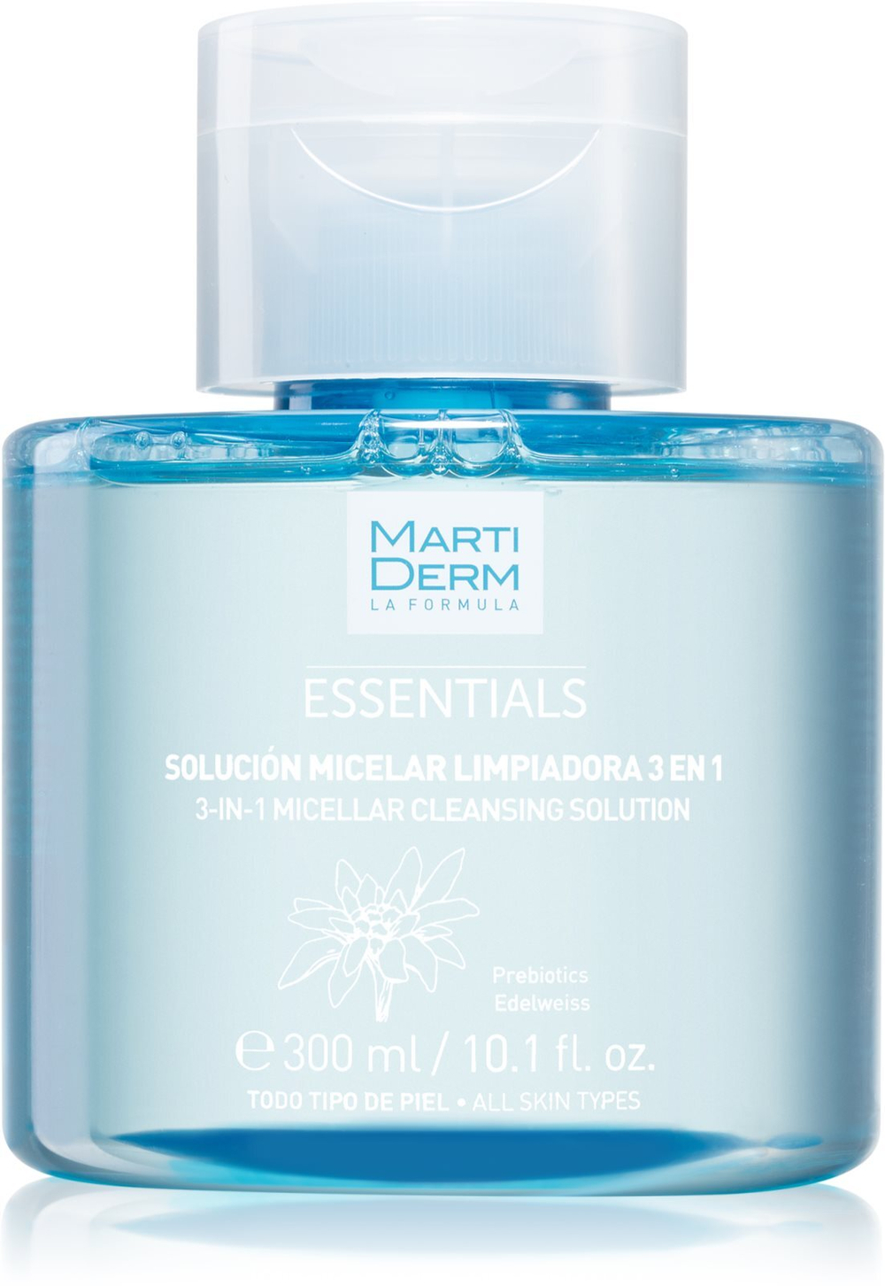 MartiDerm Essentials - Очищающая мицеллярная жидкость 3 в 1. /   300  ml  / GTIN 8437000435860