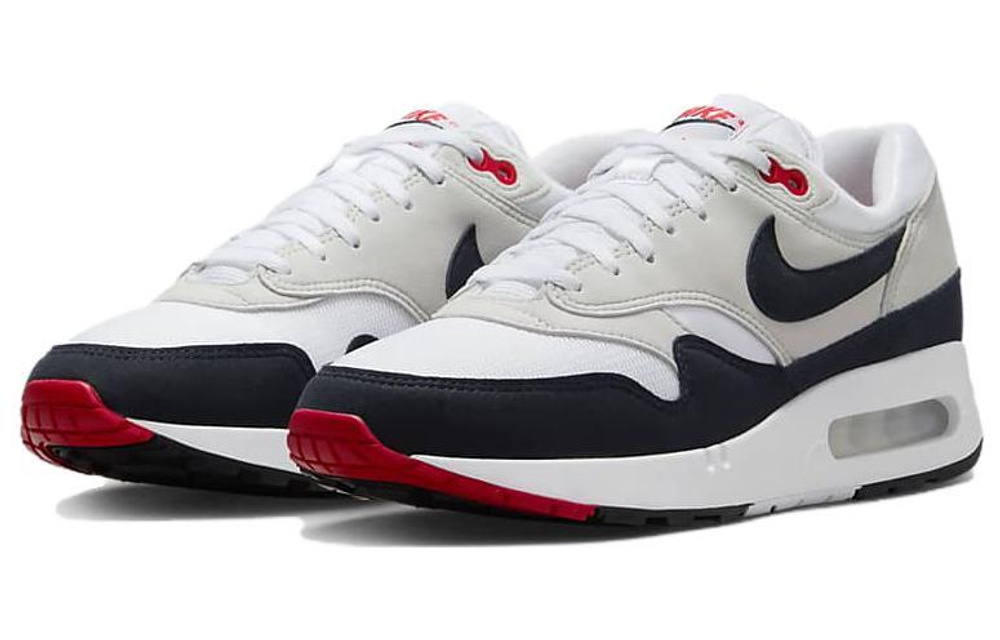 Nike Air Max 1'86 OG sports comfortable non-slip wear-resistant low-cut life casual shoes for men and women the same style black