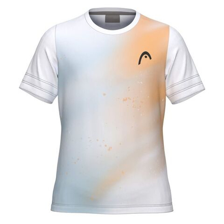 Футболка для девочки Head Girls Tie-Break II - white/tourquoise/apricot