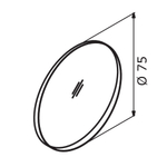 Зеркало ORKA Agora 75 серый матовый