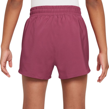 Шорты для девочки теннисные Nike Kids Dri-Fit One High-Waisted Woven - sweet beet/white