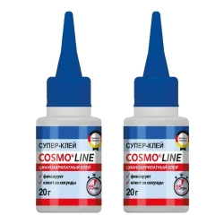 Супер клей COSMO LINE CA-500.390 (Cosmofen) секундный универсальный, 20 гр, 2 штуки