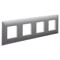 Рамка "Avanti", "Закаленная сталь", 4 поста (8 мод.)