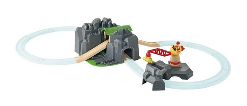 BRIO Набор “Туннель с подъёмным краном”, 7 элементов, звук