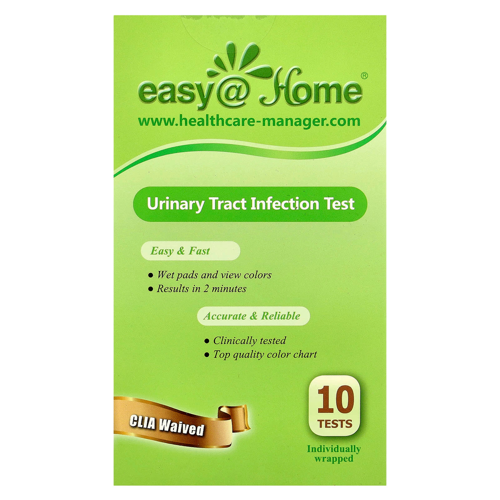 Easy@Home, Тест на инфекцию мочевыводящих путей, 10 тестов в индивидуальной упаковке