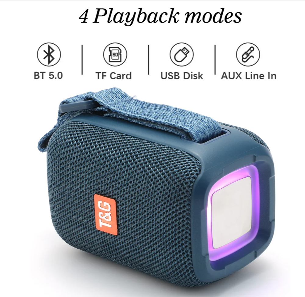 Беспроводная колонка TG-339 (5W/USB/FM) LED Flashing