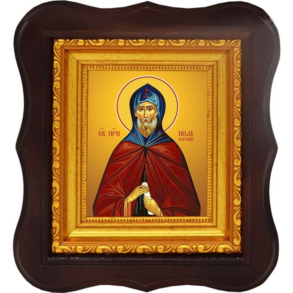 Нил Сорский преподобный. Икона на холсте.