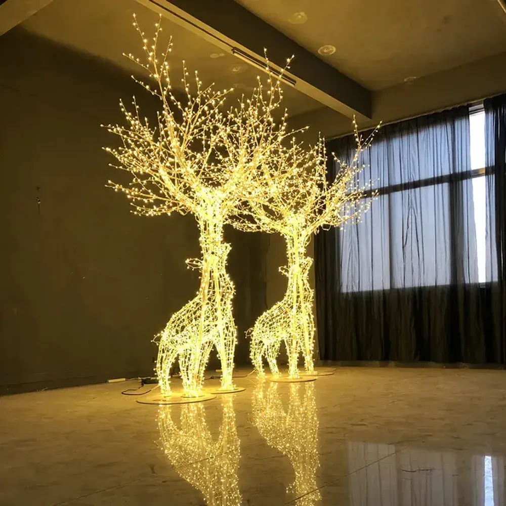 Уличная Рождественская уличная большая светодиодная рамка 2d 3d