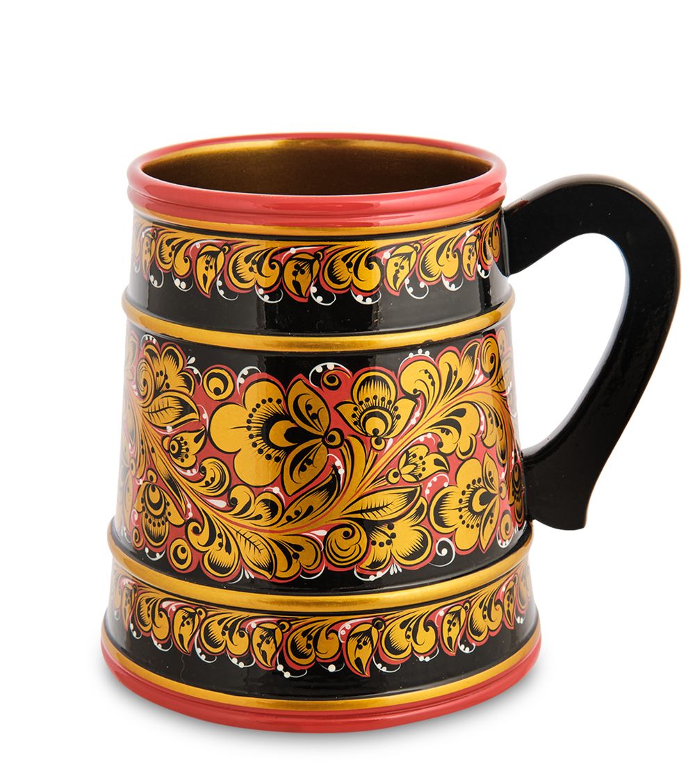 Народные промыслы ХЛ-040/2 Кружка 160*140 (Хохлома)