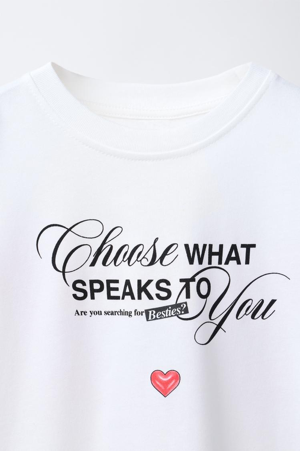 ZARA ФУТБОЛКА HEAVY WEIGHT С НАДПИСЬЮ, ЭКРЮ