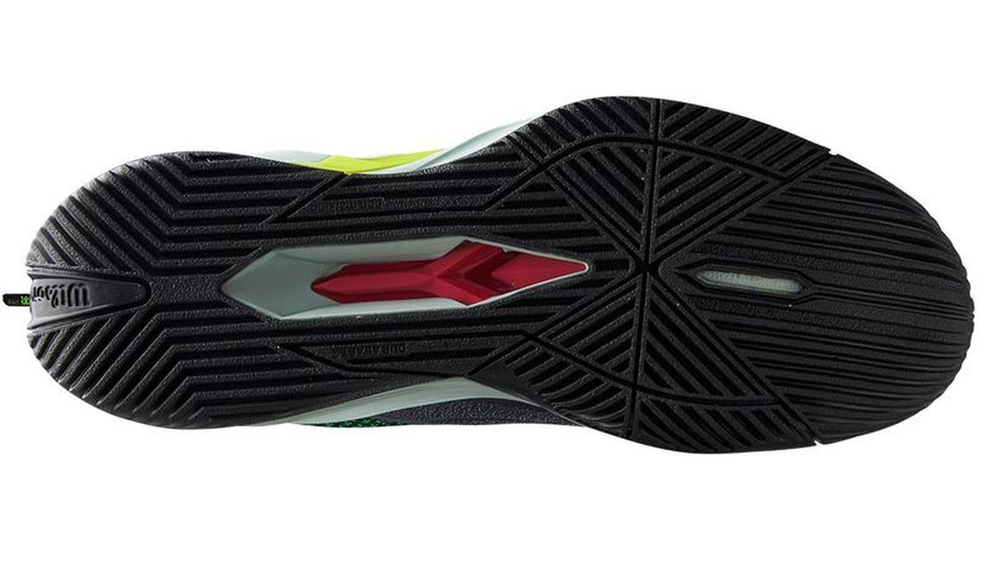 Мужские кроссовки теннисные Wilson Rush Pro Extra Duty - black/safety yellow/green