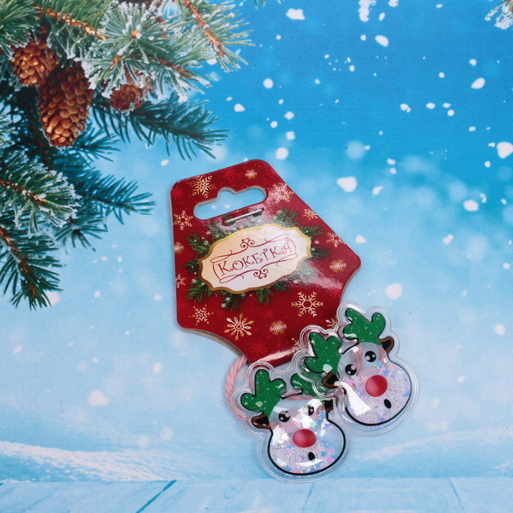 Резинки для волос детские 2 шт «Little surprise - Оленёнок Монди», d-5 см (хедер НГ Кокетка)