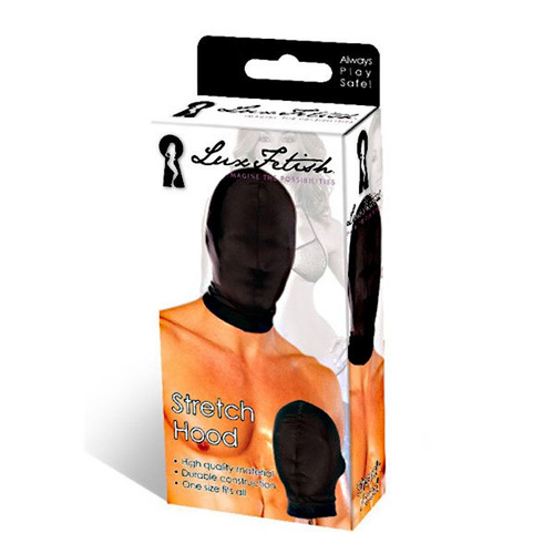 Маска на голову Lux Fetish LF6008 – глухая, черная