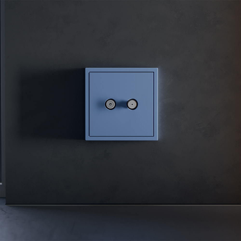 Накладка для розетки телевизионной оконечной TV+SAT, S70 (деним)