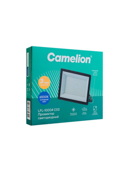 Прожектор светодиодный LFL-10004 C02 LED SMD 100Вт IP65 6500К 10000лм 230В 245х233.5Х31 черн. Camelion 16333