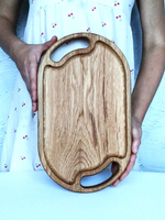 Поднос деревянный сервировочный из массива дуба MG283