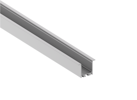 Врезной алюминиевый профиль,  47, 2х35х2000. Цвет: Анодированное серебро, Серия:DN8ALE