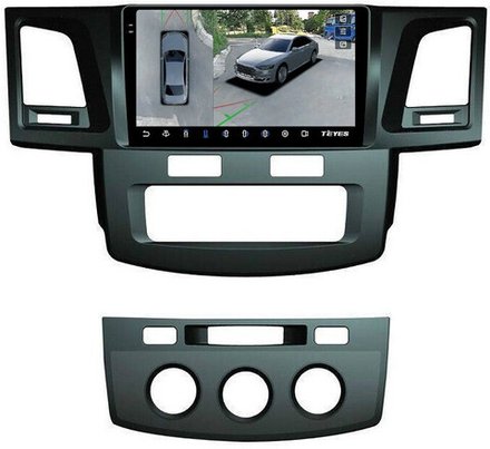Магнитола для Toyota HiLux 7 2011-2015 - Teyes CC3-2K-360 на Android 10, 2K QLED, 6Гб+128Гб, CarPlay, 4G SIM-слот, 4 камеры в комплекте