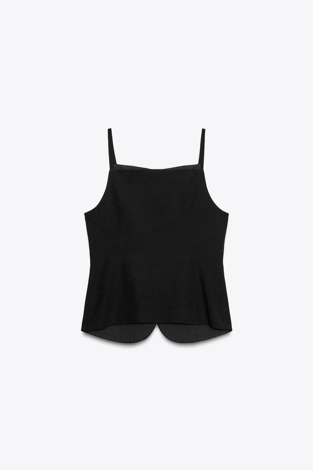 ZARA ТОП-ЖИЛЕТ С ПУГОВИЦАМИ, ЧЕРНЫЙ