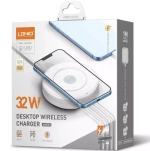 Беспроводное зарядное устройство 32W СЗУ/1PD/1 QC3.0/2 USB-A AW003 LDNIO