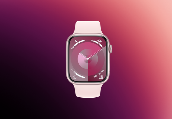 Часы Apple Watch Series 9 GPS 45mm Aluminum Case with Sport Band (Розовый) M/L