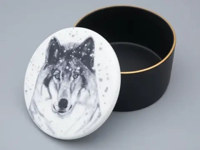 Шкатулка в подарочной упаковке, форма Идиллия, рисунок Тотем. Волк арт. 81.31593.00.1